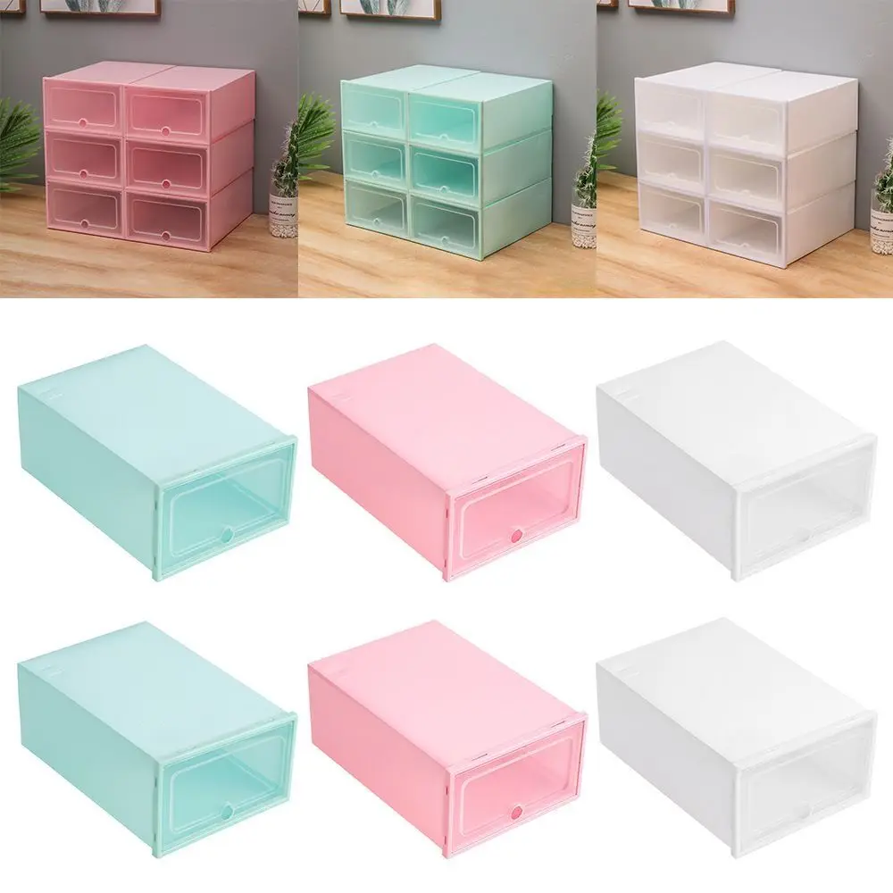 

PP Material Transparent Shoes Box Minimalist Design Stackable Shoe Storage Organizer Dustproof Shoes Storage Box