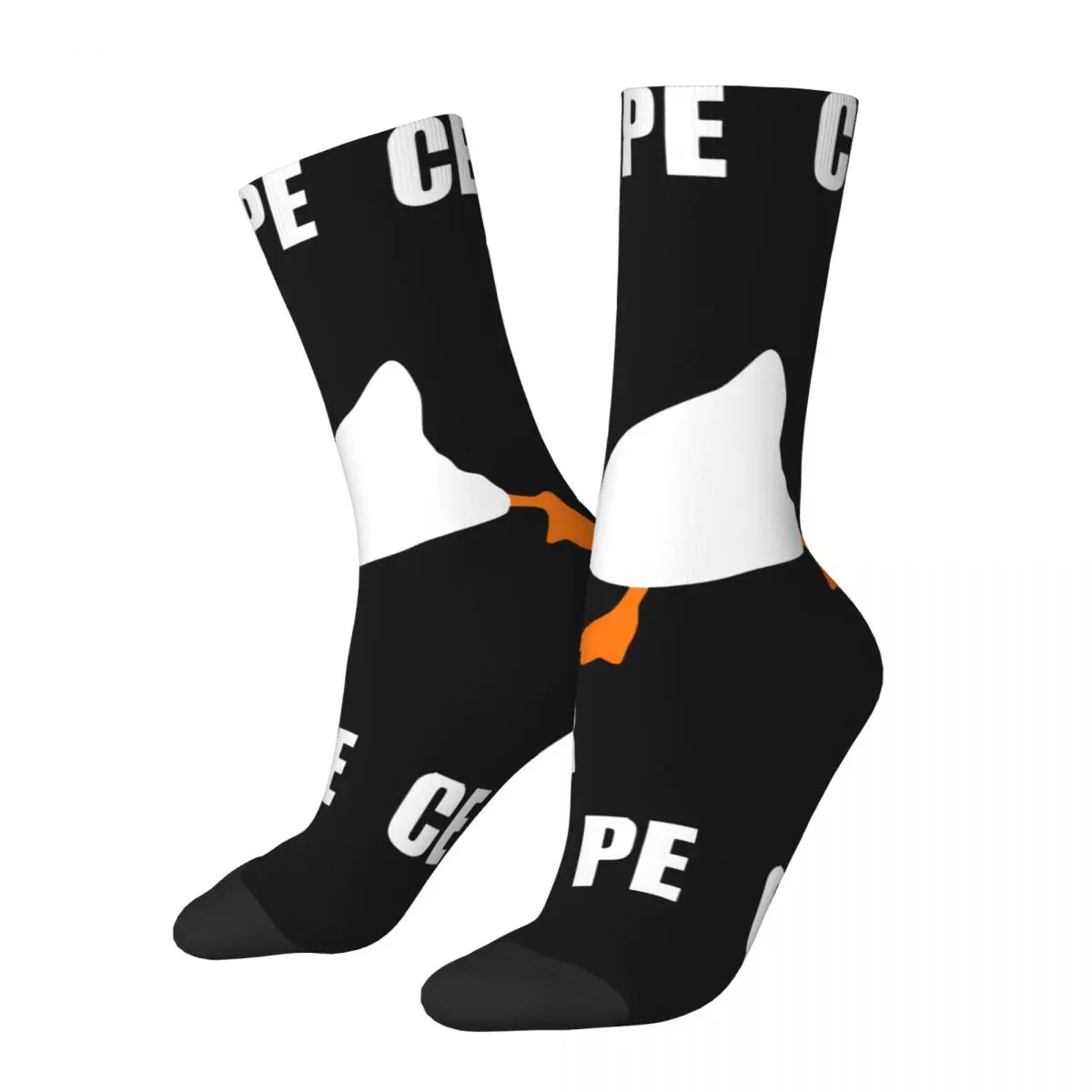 Fun And Funny Men's Socks Retro Harajuku U-Untitled Goose Game Street Style Novelty Seamless Crew Sock