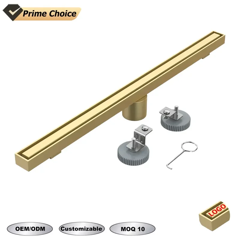 for Invisible Rectangular Stainless Steel 304 316 Linear Floor Drain High Flow Modern Non Slip Adjustable Hair Filter