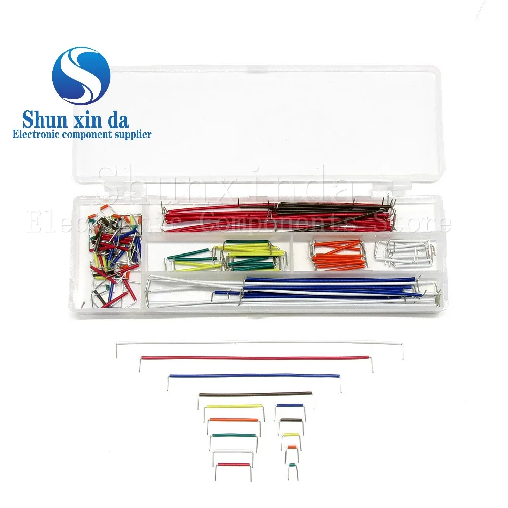 

140Pcs Preformed Breadboard Jumper Wire Kit 14 Lengths Assorted for Breadboard Prototyping Circuits DIY test circuit board PCB