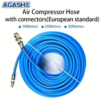 Manguera de compresor de aire AGASHE 3 en 1, con conector rápido, 10/20/30 metros - tubo flexible de PU reforzado, 8x5 mm