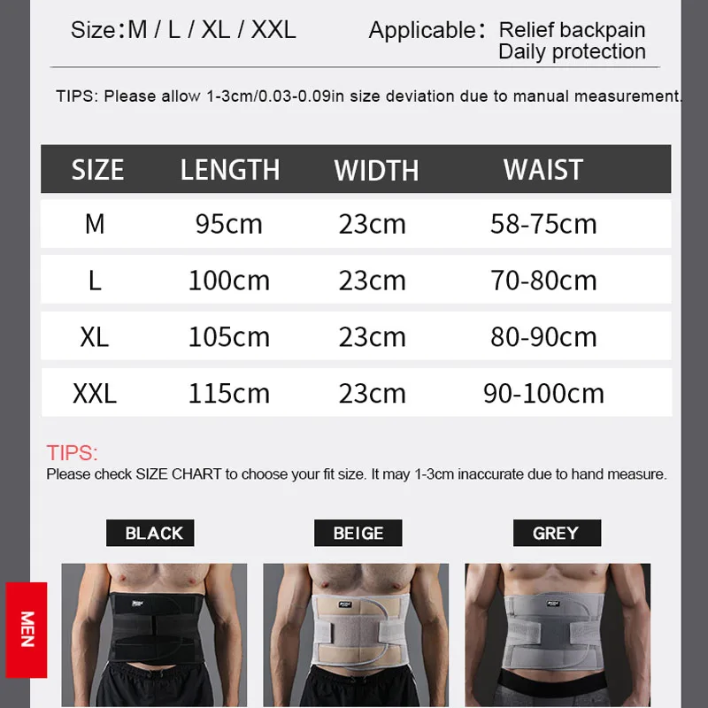 Men Women Back Support Waist Trainer Belt Waist Trimmer Weight Loss Workout Fitness Back Support Lumbar Brace Protector