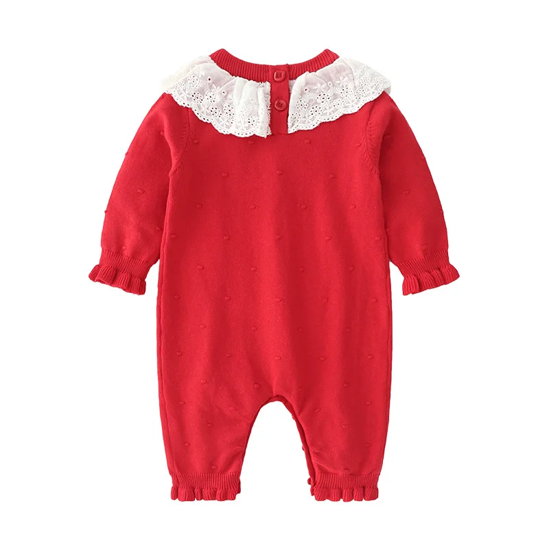 ربيع الخريف طفل الفتيات السروال القصير الدانتيل الجولة الرقبة محبوك الاطفال طفل الفتيات حللا الحلو الوليد 0-1Y الفتيات داخلية أبلى