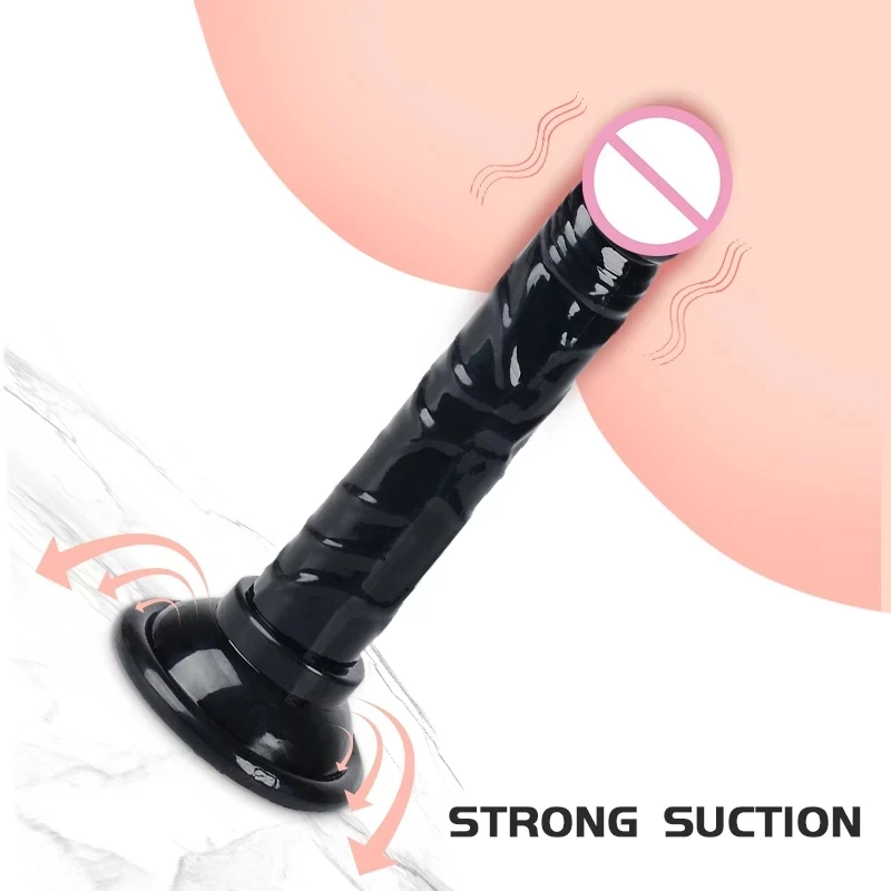 Female Masturbator Silicone Dildo with Suction Cup Realistic Dick Insertion G-Spot Orgasm Gay Anal Butt Plug BDSM Sex Toy