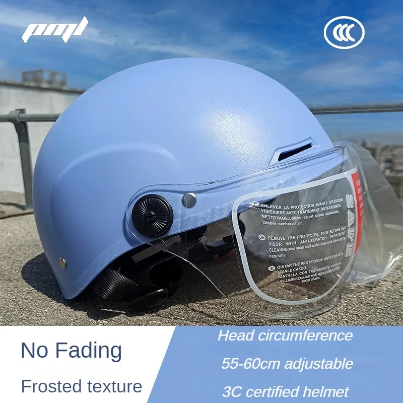 

Helmet Electric vehicles for Men and Women Adult Summer Sun Protection Helmet Battery Car Cute Summer Enlarged Half Helmet 헬멧반모