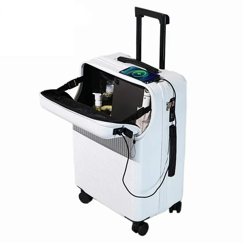 

Hot SalesFront Opening New Suitcase 24 Pull Rod Box Small Boarding Box For Men And Women Portable Password Suitcase