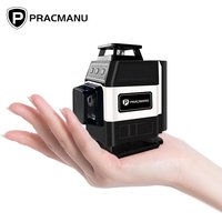 Pracmanu Mini 16 Lines Laser Level 4D Self-Leveling 360 Horizontal and Vertical Cross Green Line Laser Level with Remote Control