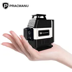 Pracmanu Mini 16 Lines Laser Level 4D Self-Leveling 360 Horizontal and Vertical Cross Green Line Laser Level with Remote Control