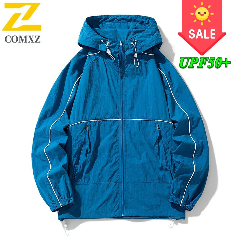 Summer Lightweight Windbreaker Jacket Mens Casual Thin Breathable UV Sun Protection Coat Travel Fishing Skin Coats plus size 8xl