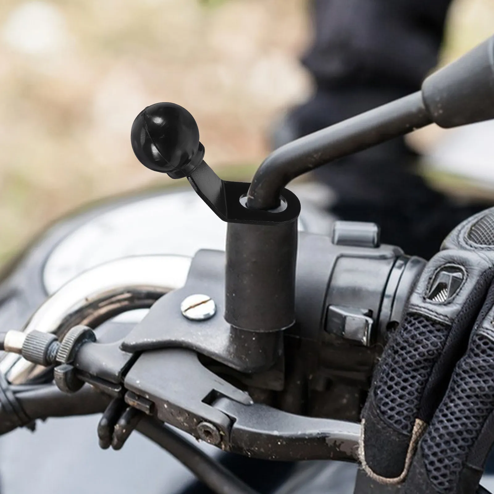 

Aluminum Alloy Ball Mount Base Wear-Resistant Motorcycle Phone Mount Fork Stem Rearview Mirror Navigation Bracket Mobile Holder