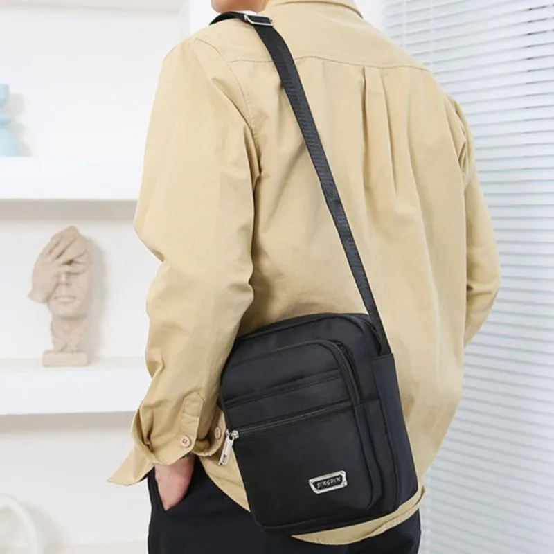 Men\'s Shoulder Bag Business Leisure Large Capacity Portable Handbag Multi Layer Waterproof Summer Male\'s Crossbody Bags