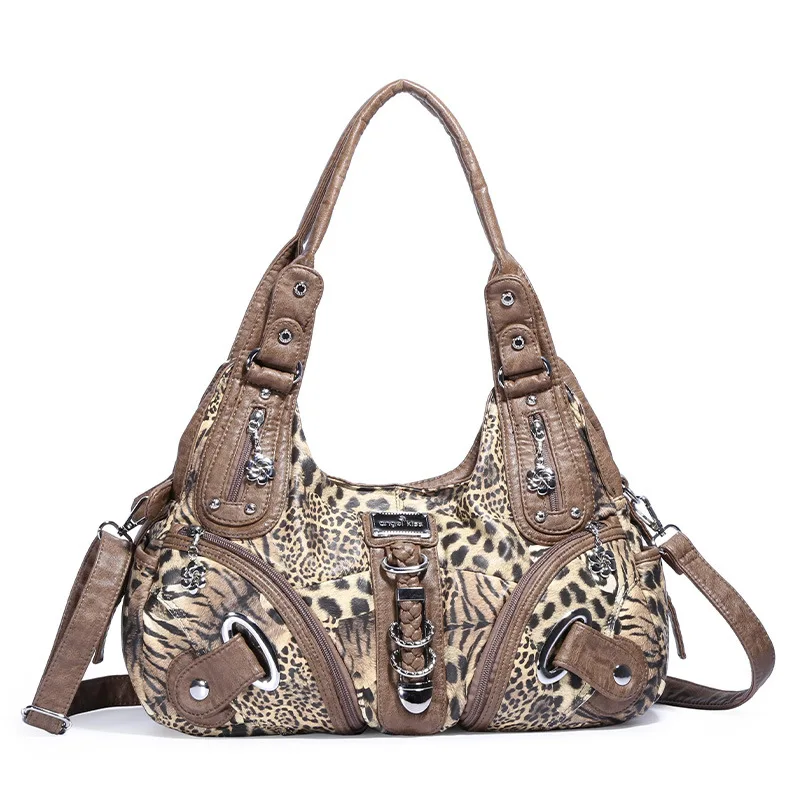 Designer Brand Fashion Women\'s Shoulder Underarm Bag Crossbody Bag Leopard Print Handbag Large Capacity Hot Sale Free Shipping