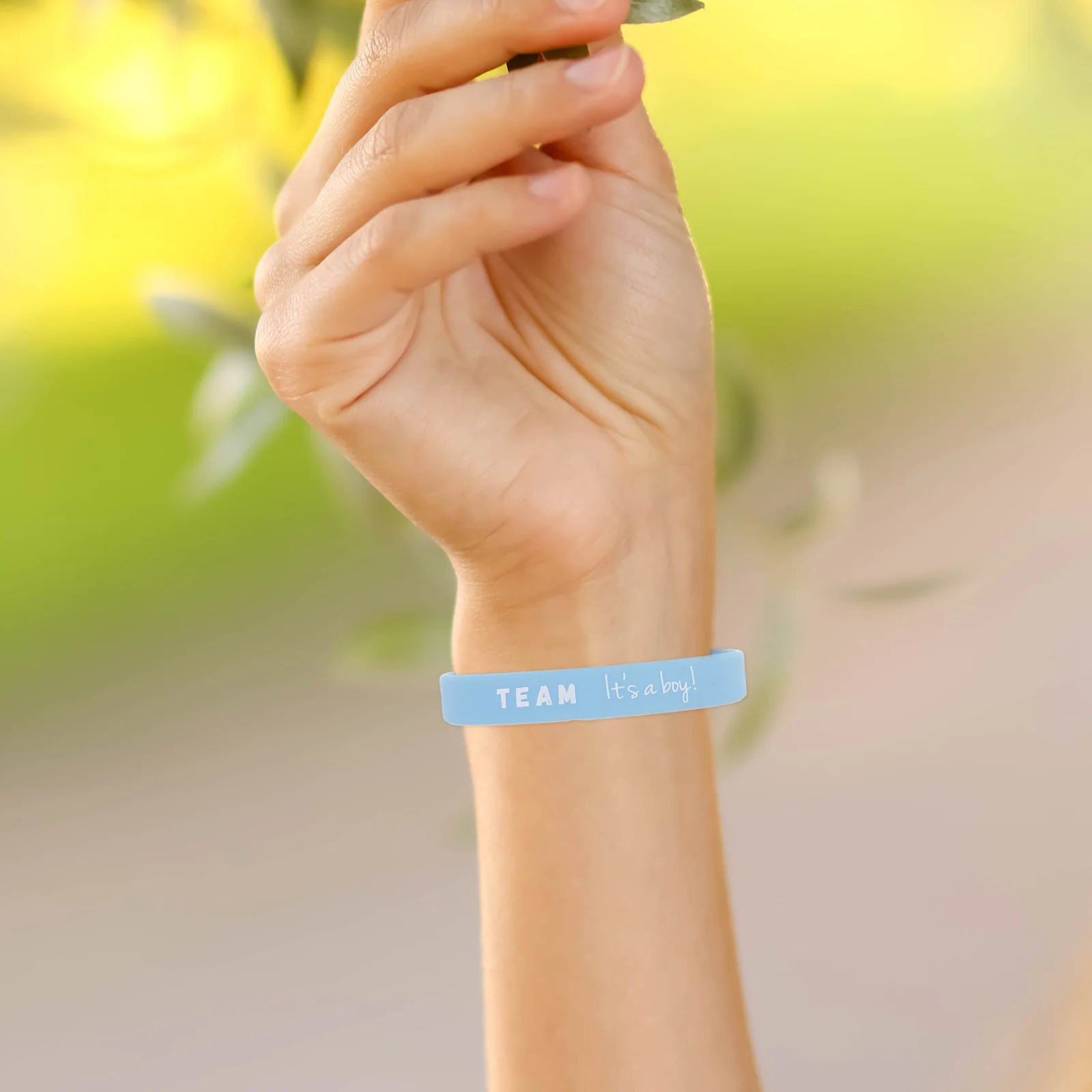 สายรัดข้อมือซิลิโคนแฟชั่น 10 ชิ้น สำหรับงานเฉลยเพศ น้ำหนักเบา กันน้ำ เหมาะสำหรับงานเลี้ยงฉลองทารก