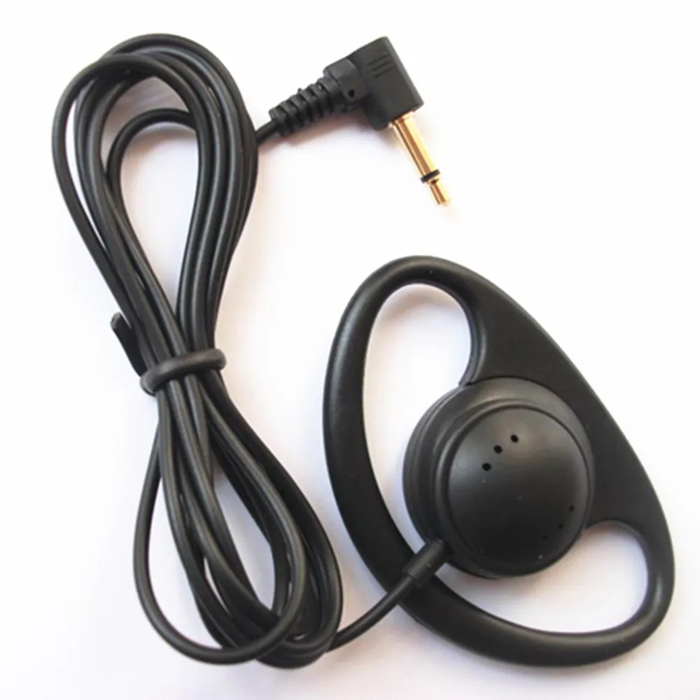 D Shape Earpiece Headset 3.5mm Single Side Earphone Hook Earbud for Tour Guide System Receiver Tablet Laptop PC