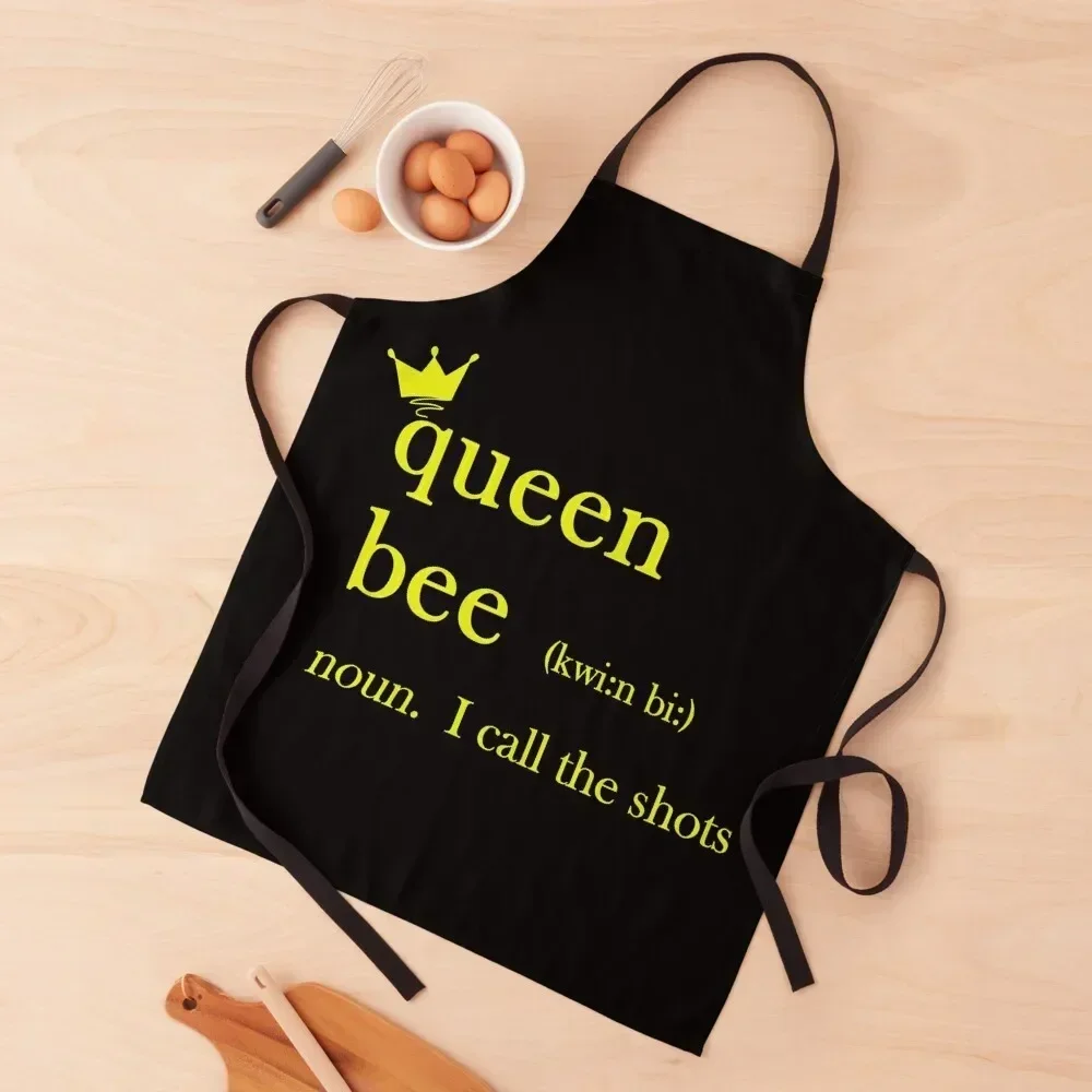 Queen Bee Noun I Call The Shots Apron Ladies Home Utensils Kitchen Apras For Women Restaurant Apron