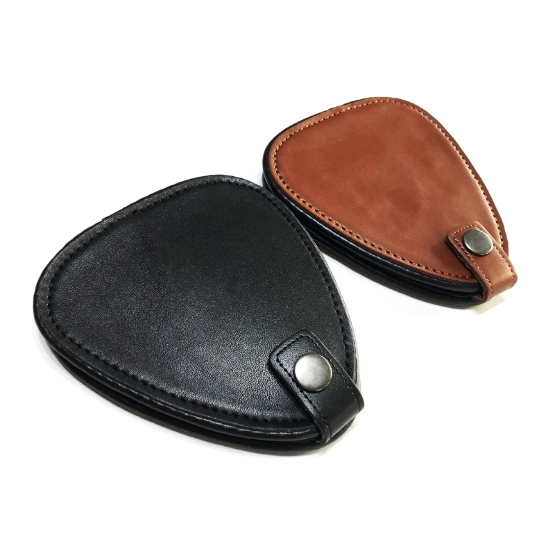 

Leather Guitar Pick Case Bag Holder with 22Pcs Various Thickness Colorful Picks D5QD