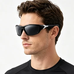 Classic Polarized Sports Sunglasses Men Women Vintage Black Rectangle Sun Glasses Fashion Outdoor Cycling Fishing Running Shades