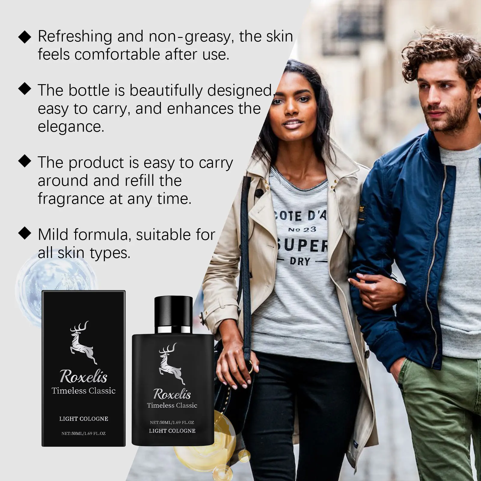 Charm Classic Cologne For Men Eau de Toilette Enhance Personal Charm Long Lasting Fresh Fragrance Natural Bergamot Lavender Cedar Woody Scent Daily Dating Gift 50ml - view 8
