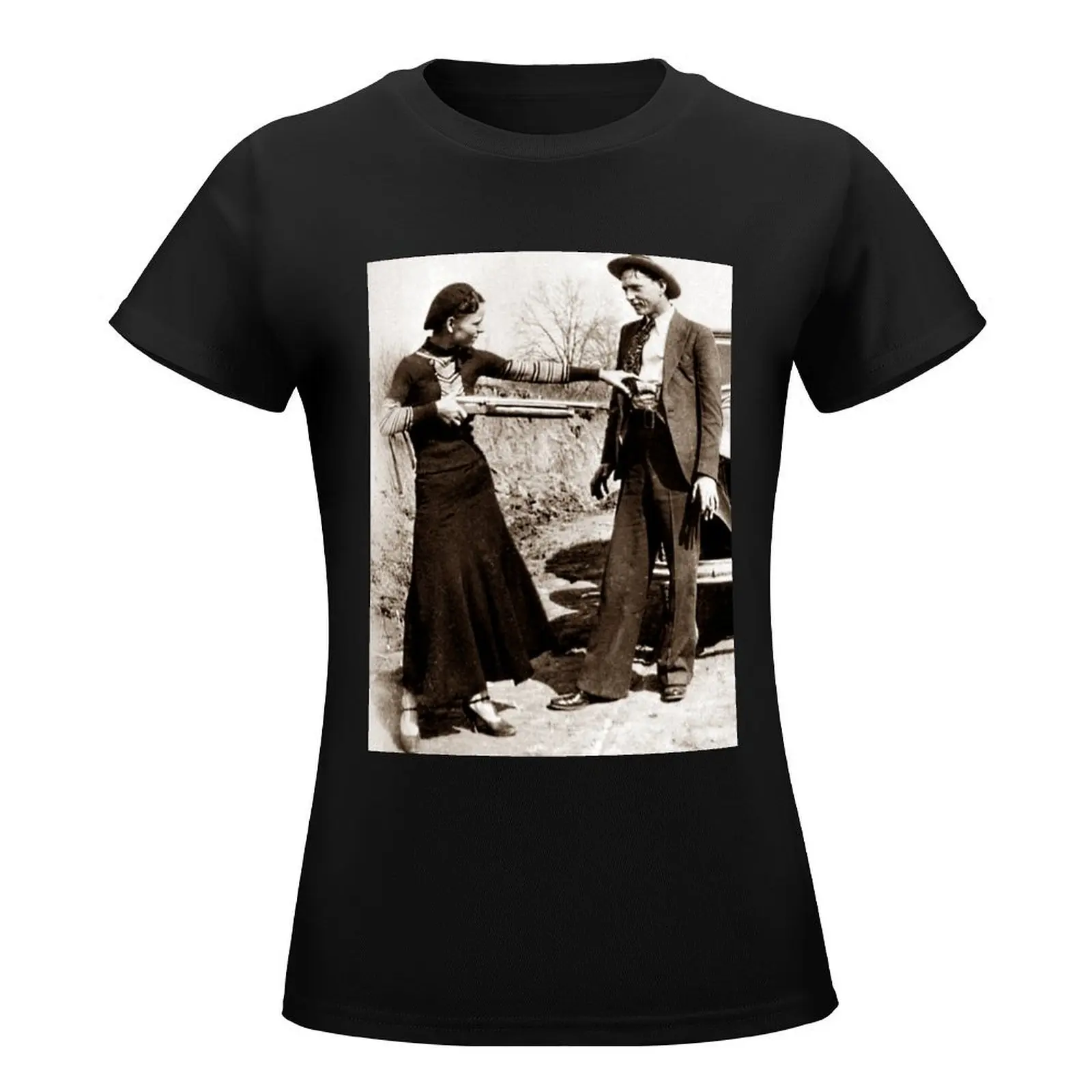 Bonnie and Clyde Fooling Around 1934 T-Shirt plus size tops kawaii clothes t-shirt dress for Women sexy