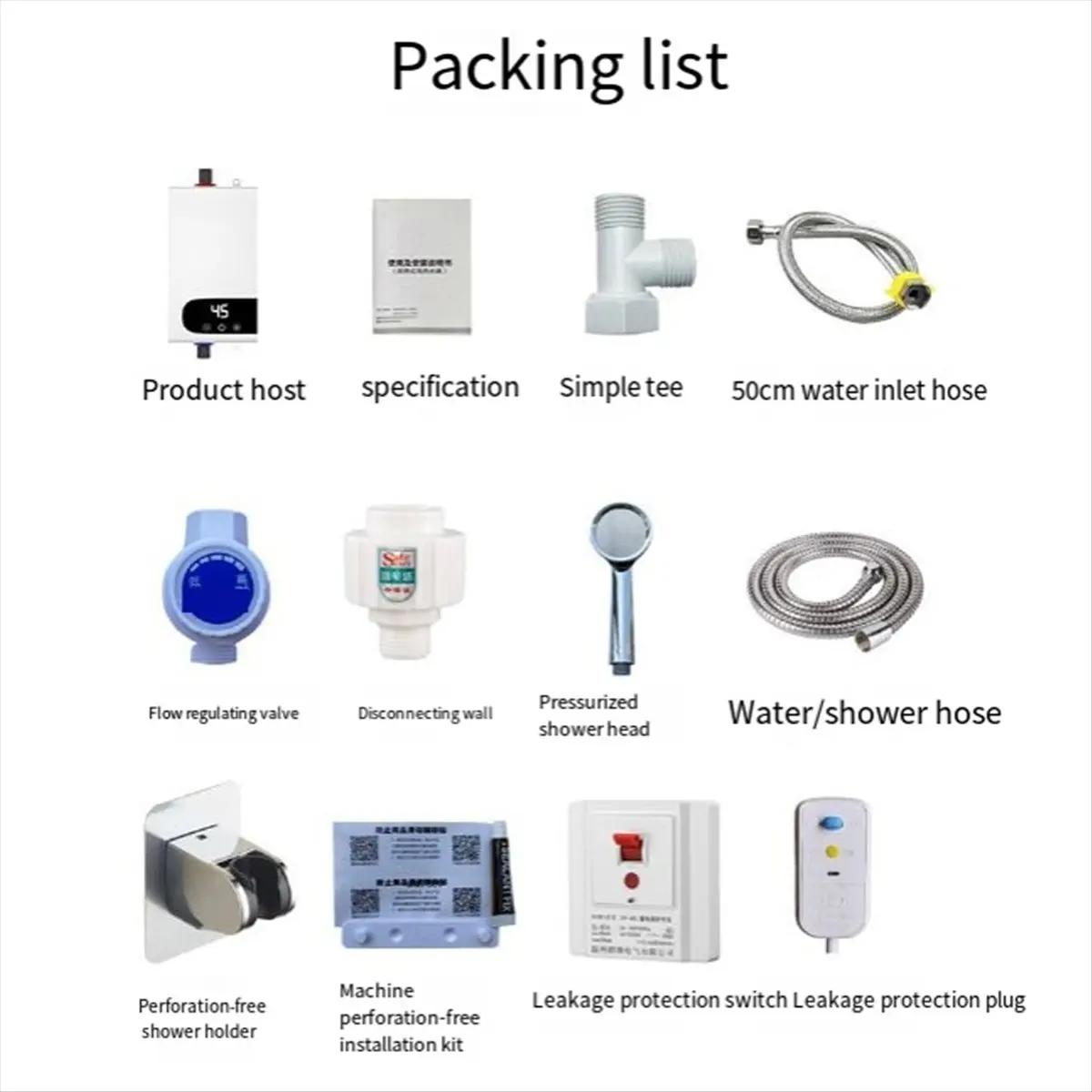 

【Some】3500W Instant Water Heater 110V Portable Electric Heaters for Bathroom Hot Water Shower and Home Kitchen Heating US Plug