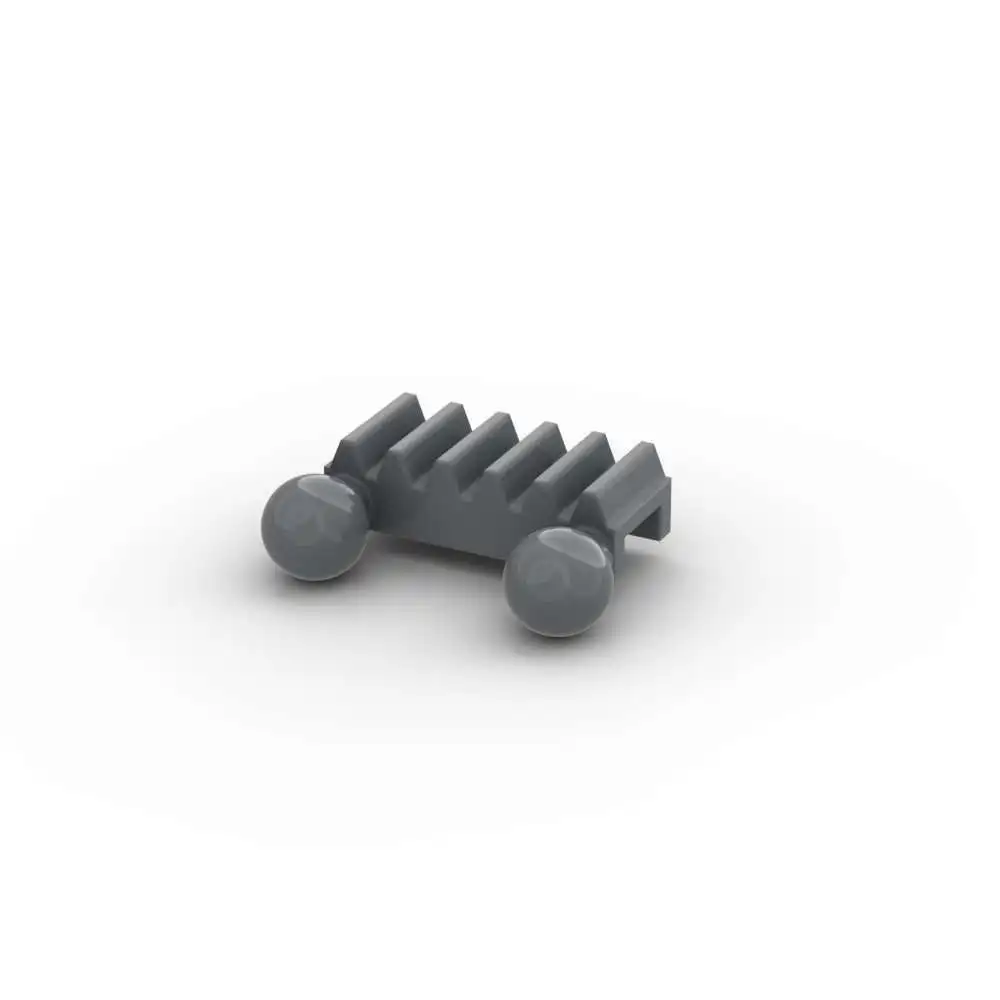 Moc 10 pçs 6574 1x2 engrenagem rack blocos de construção kit com 2 bola reboque tijolos partícula puzzle idéia brinquedo diy crianças aniversário presente do miúdo