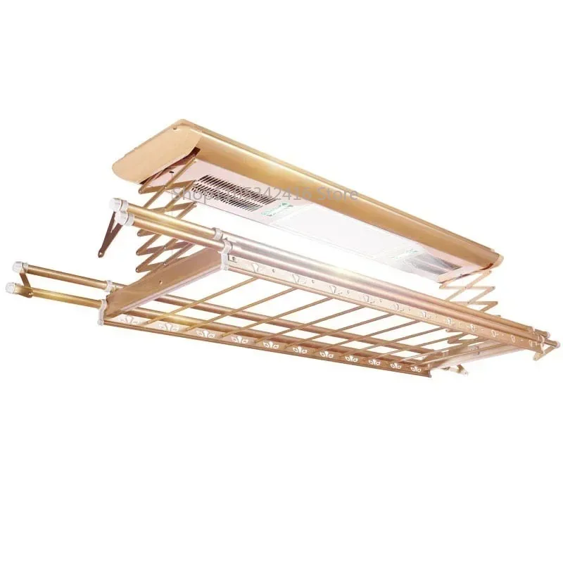High-Quality Ceiling Mounted Electric Clothes Airer, Automatic Hanging Drying Rack with 110V 220V Support for HomeLaundryRoomUse