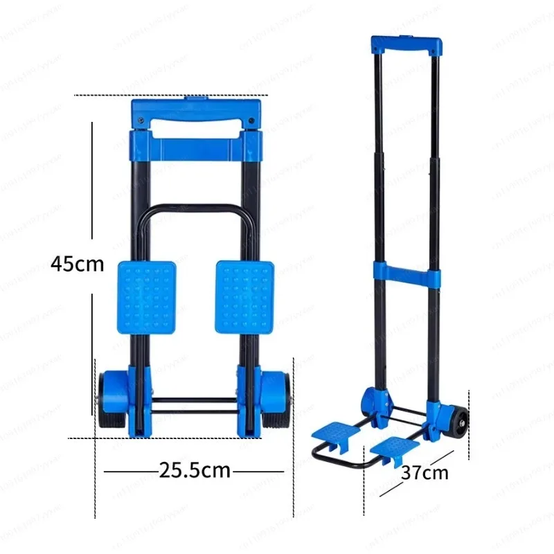 

Heavy iron pipe luggage cart, steel trolley with brakes