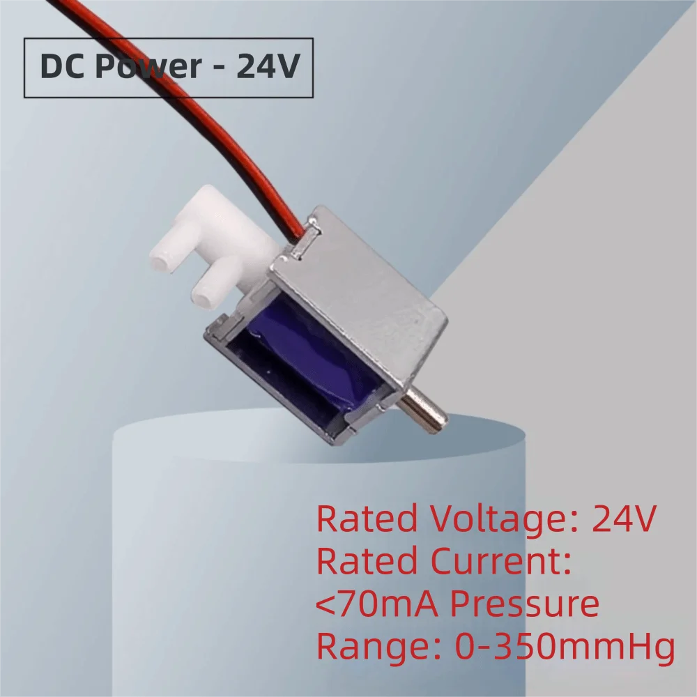 Micro Plastic Mini Electric Solenoid Valve Rubber 24V DC Micro Air Flow Control Valve Mini Size 2-Position 3-Way Valve