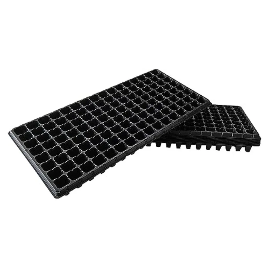 

10Pcs 128 Cell Seed Starter Trays Thick Durable Nursery 128 Cell Plug Tray Seedling Flat Plastic Shallow Tray for TD538 1020 Tr