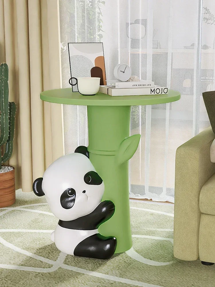 Home Decor Panda Statue Side Tables Bedroom Creative Bedside Table Cartoon Cute Art Coffee Table Tea Tables Nordic Storage Rack