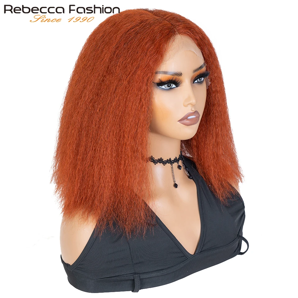 Malaysia Kinky Straight Wig Human Hair Wigs PrePlucked Lace Front Bob Lace Wig For Woman Human Hair Lace Wig Middle Part