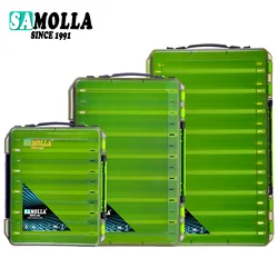 Boîte à leurres Double face, nouveaux compartiments de pêche, accessoires en plastique, rangement, matériel, conteneur, organisateur réglable