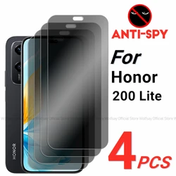 2/4PCS Privacy Screen Protector For Honor 200 Lite Anti-Spy Tempered Glass Honor 200 Lite Privacy Phone Glass For Honor 200 Lite