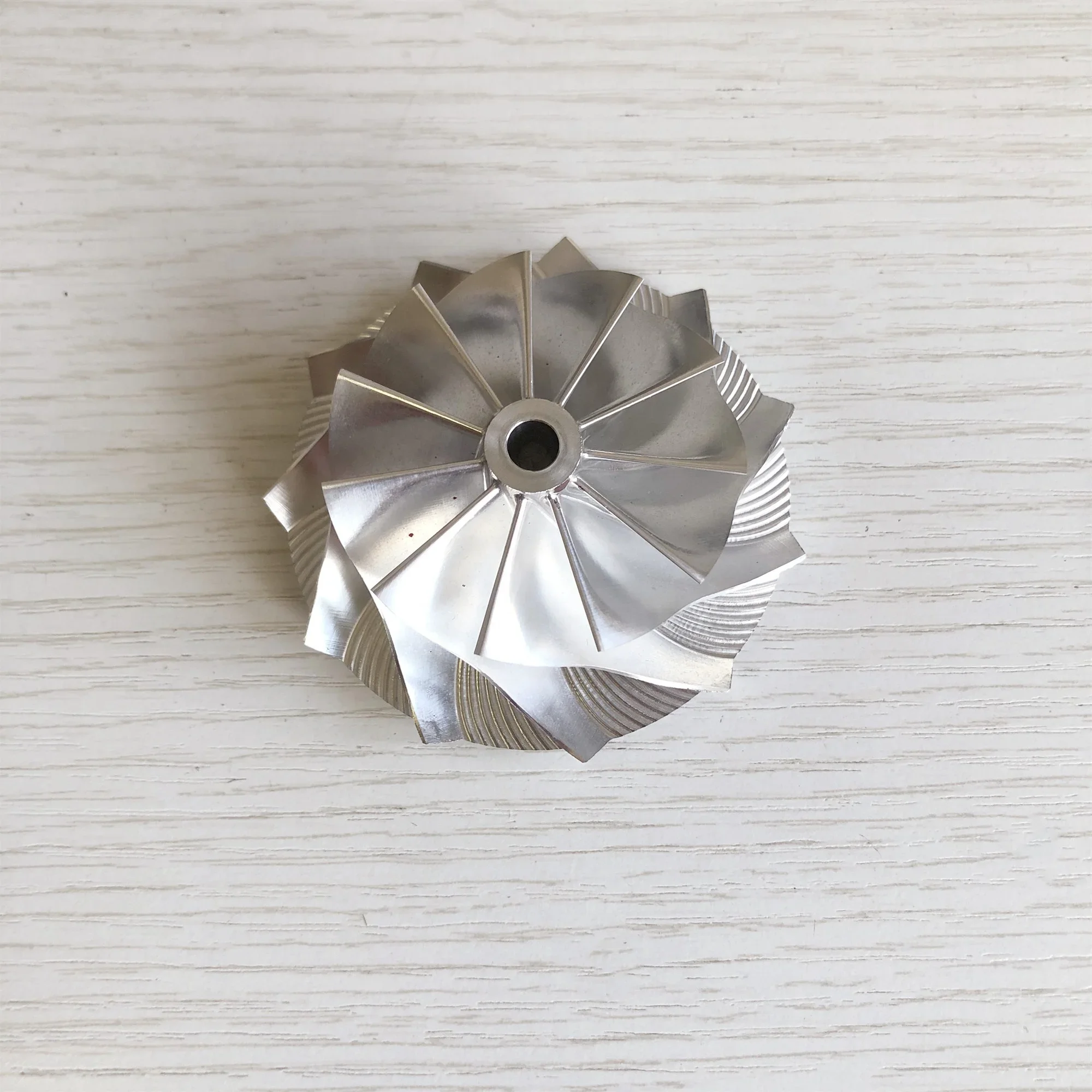 

RHF5HB 50.39/68.01mm 11+0 blades high performance Turbocharger milling/aluminum 2618/billet compressor wheel