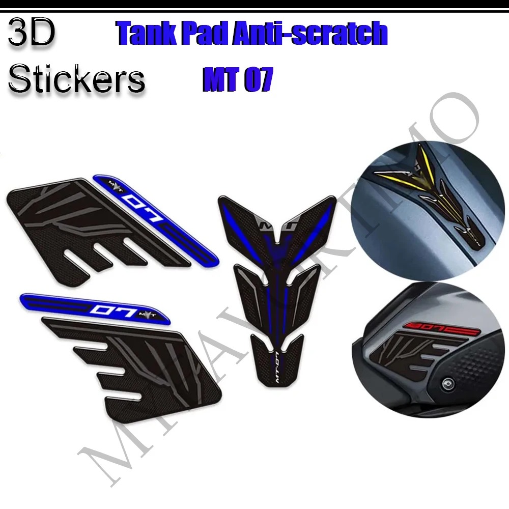 

For Yamaha MT07 MT 07 SP MT-07 Motorcycle Tank Pad Kit Knee Stickers Decals Wind Deflector Windscreen Protector 2021- 2022