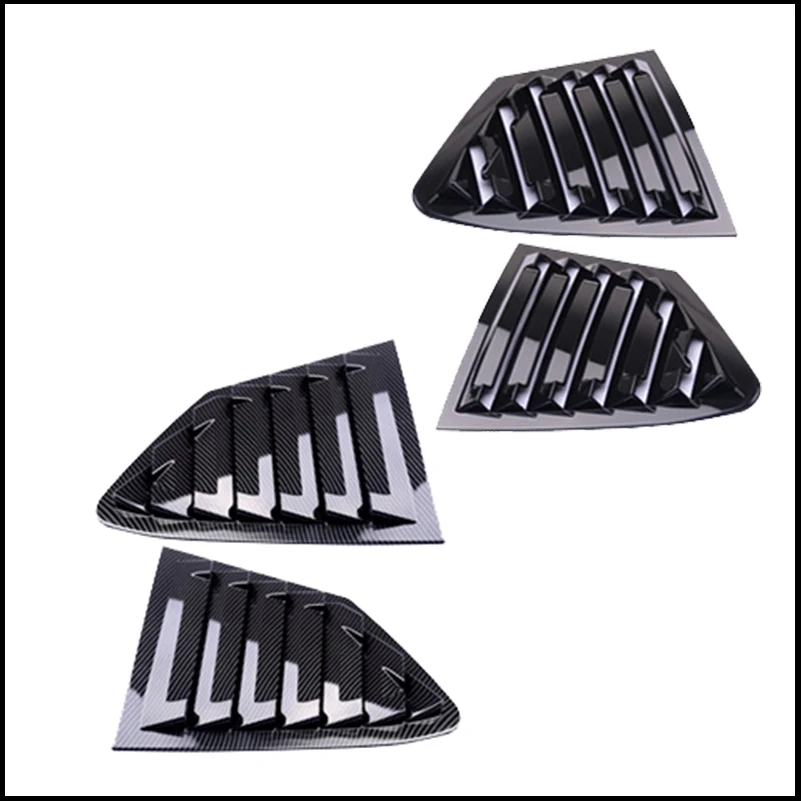 Car Styling For Ford Focus 2019-2022 Rear Window Blind Shades Louver Frame Sill Vent Molding Cover Sticker Trim Auto Accessories
