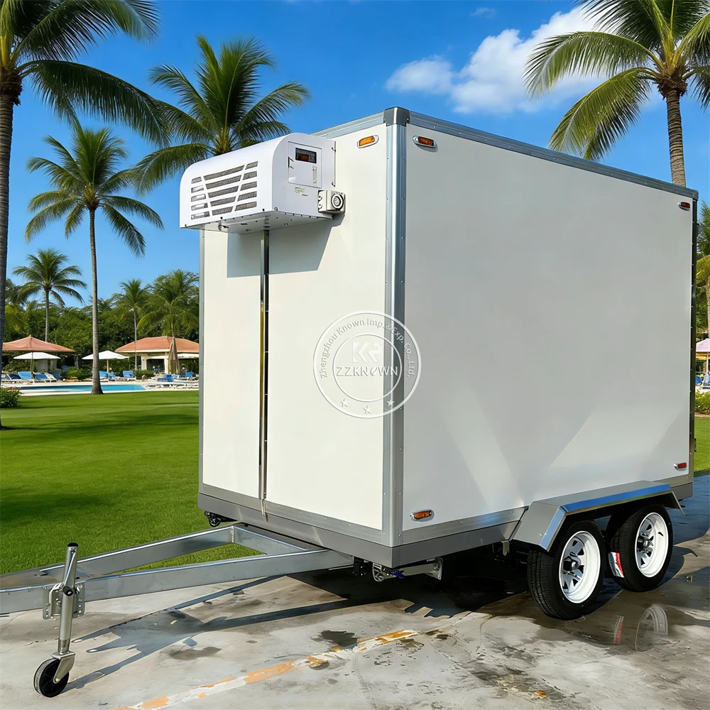 Commercial Refrigerated Truck Heavy Duty Cold Storage Mobile Cold Chain Logistics Trailer Reefer Trailer With Insulated Body