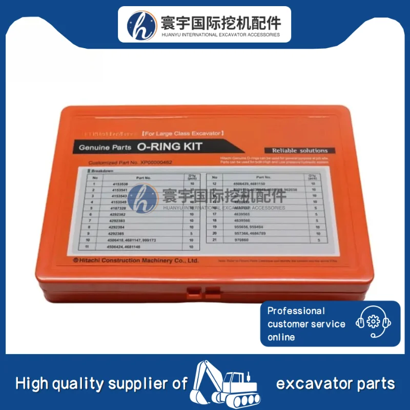 

Excavator Seal Parts Hydraulic System Box O-ring XP00000462 Compatible with ZX450-3 ZX850-3 Machinery Parts