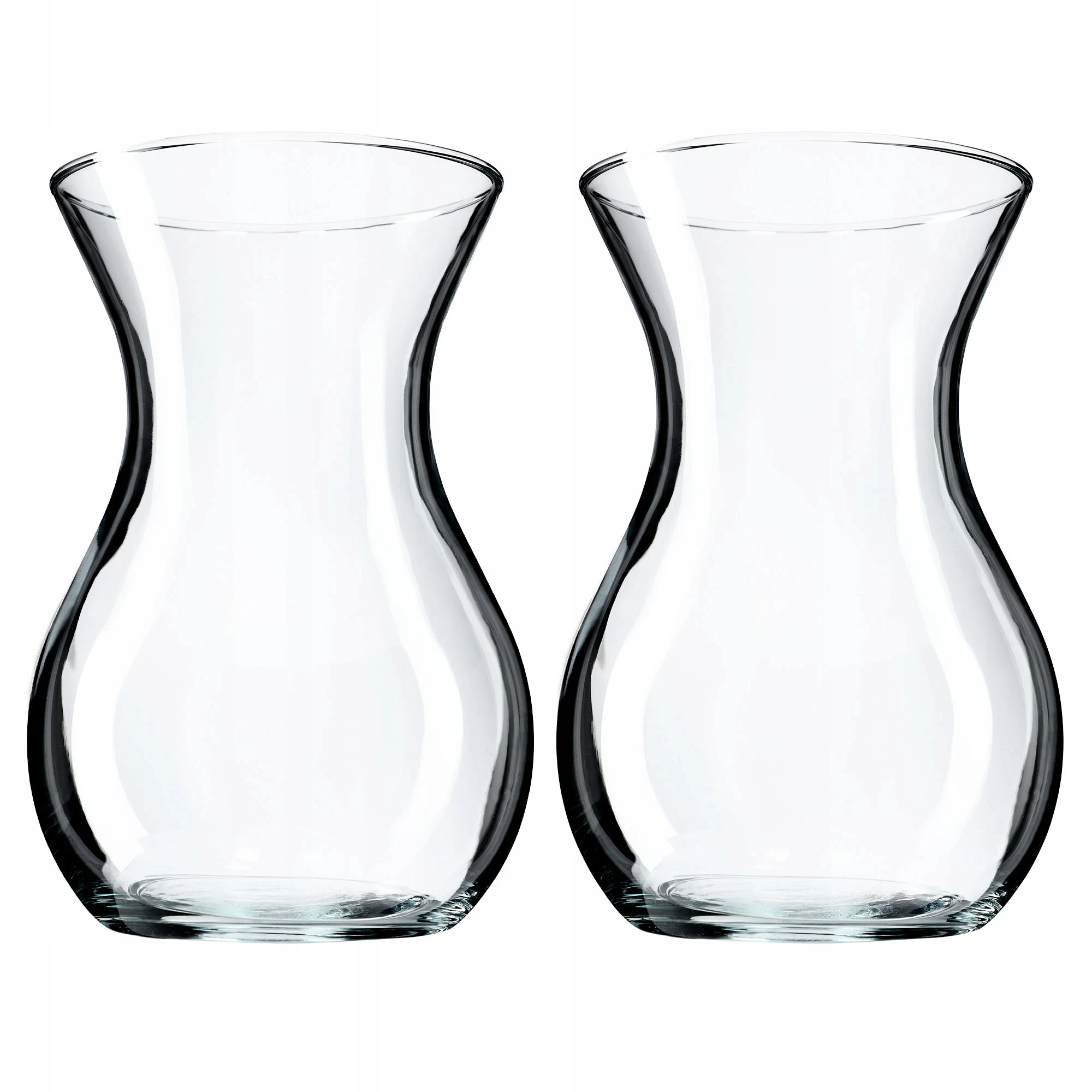 KADAX 2x Glazen Vaas Voor Bloemen 18cm Flakon