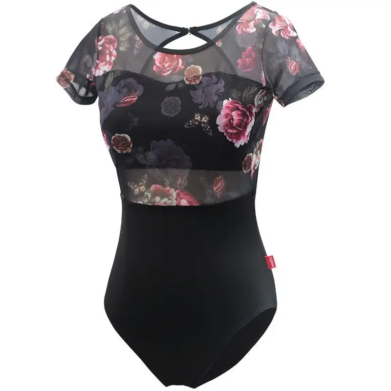 collant-de-bale-adulto-feminino-estampado-com-decote-halter-macacao-de-verao-de-manga-curta-para-pratica-de-ginastica