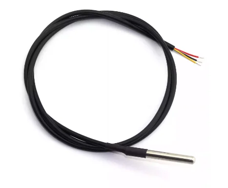 10PCS 1M 2M 3M 5M  Waterproof 18B20 temperature probe temperature sensor Stainless steel package -100cm wire (DS18B20)