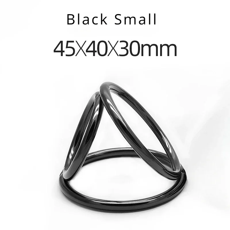 Sexy Toy Metal Color Glans 3Rings Cockring Male Chastity Device StainlessSteel Penis Plug Dick Ring Bondage Belt Delay loop