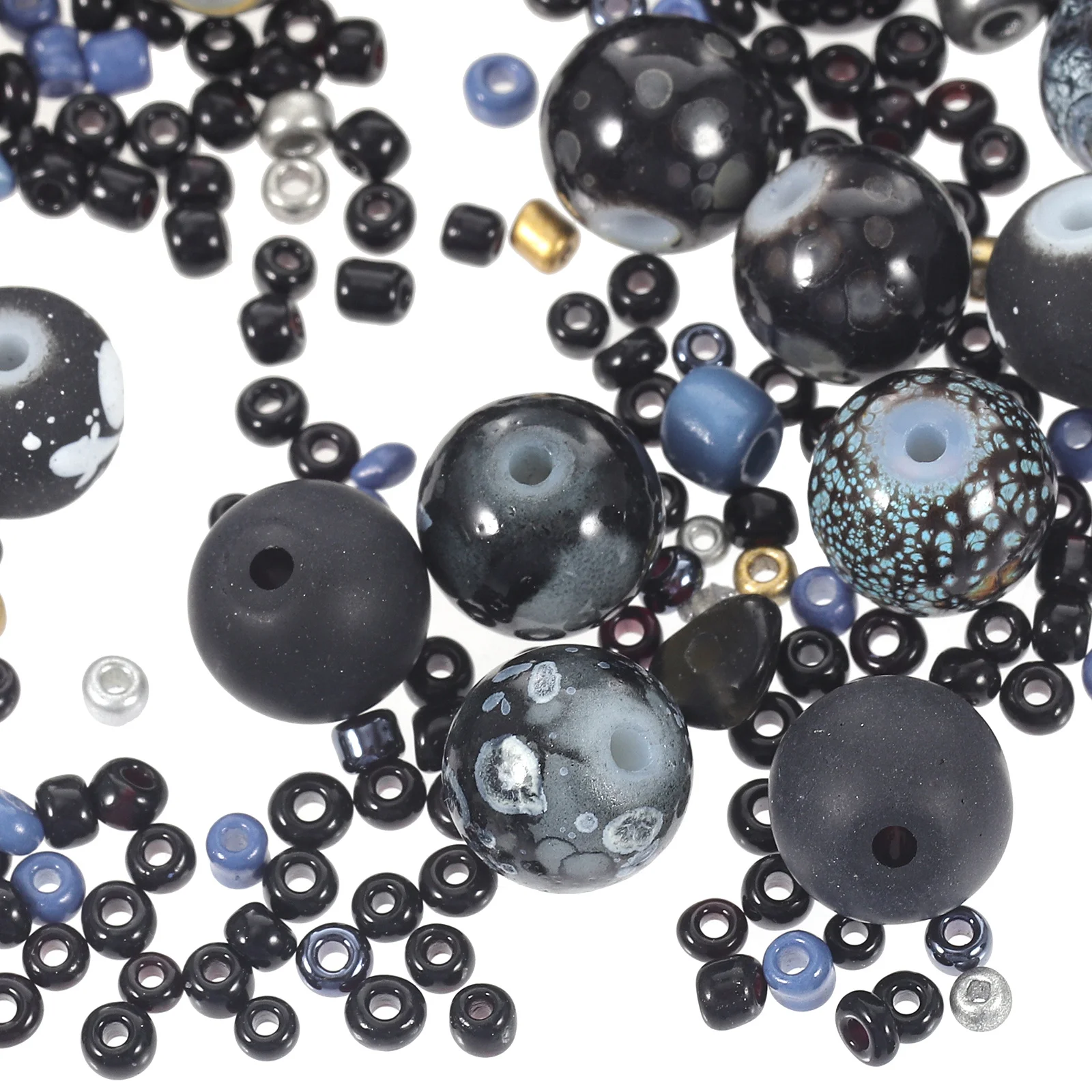 Round Beads Jewelry Making Accessories DIY Loose Beads for Necklace Bracelet Earrings Craft Supplies for DIY Projects