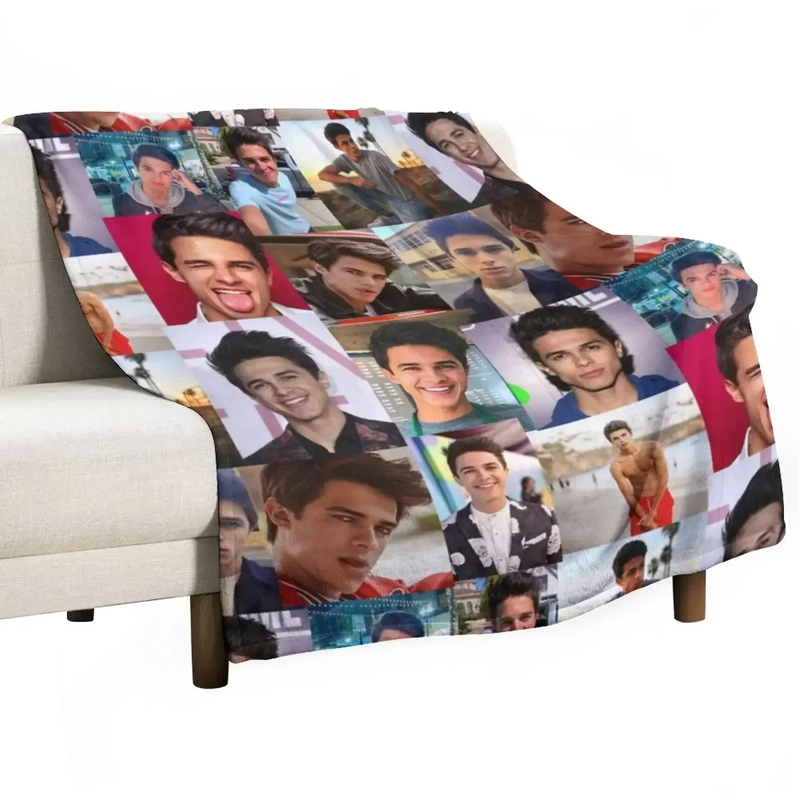 Brent Rivera Collage Artwork Throw Blanket for sofa christmas gifts Sleeping Bag Custom Blankets