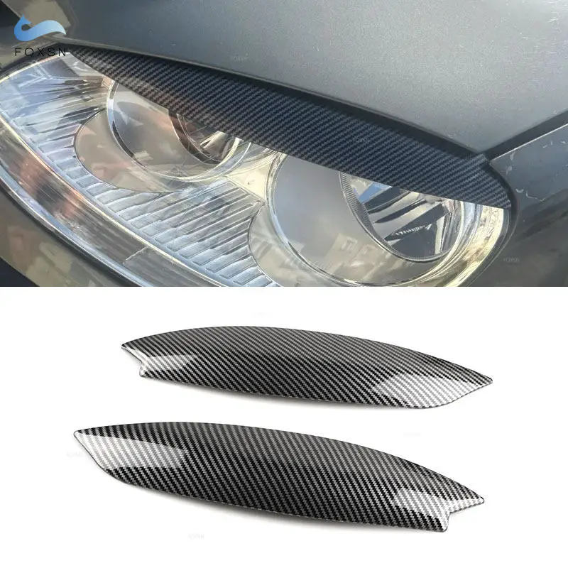 

2 шт. автомобильные аксессуары из углеродного волокна ABS для VW Golf 5 MK5 GTI R 2005 2006 2007 2008 наружные фары, накладка на крышку для бровей и век