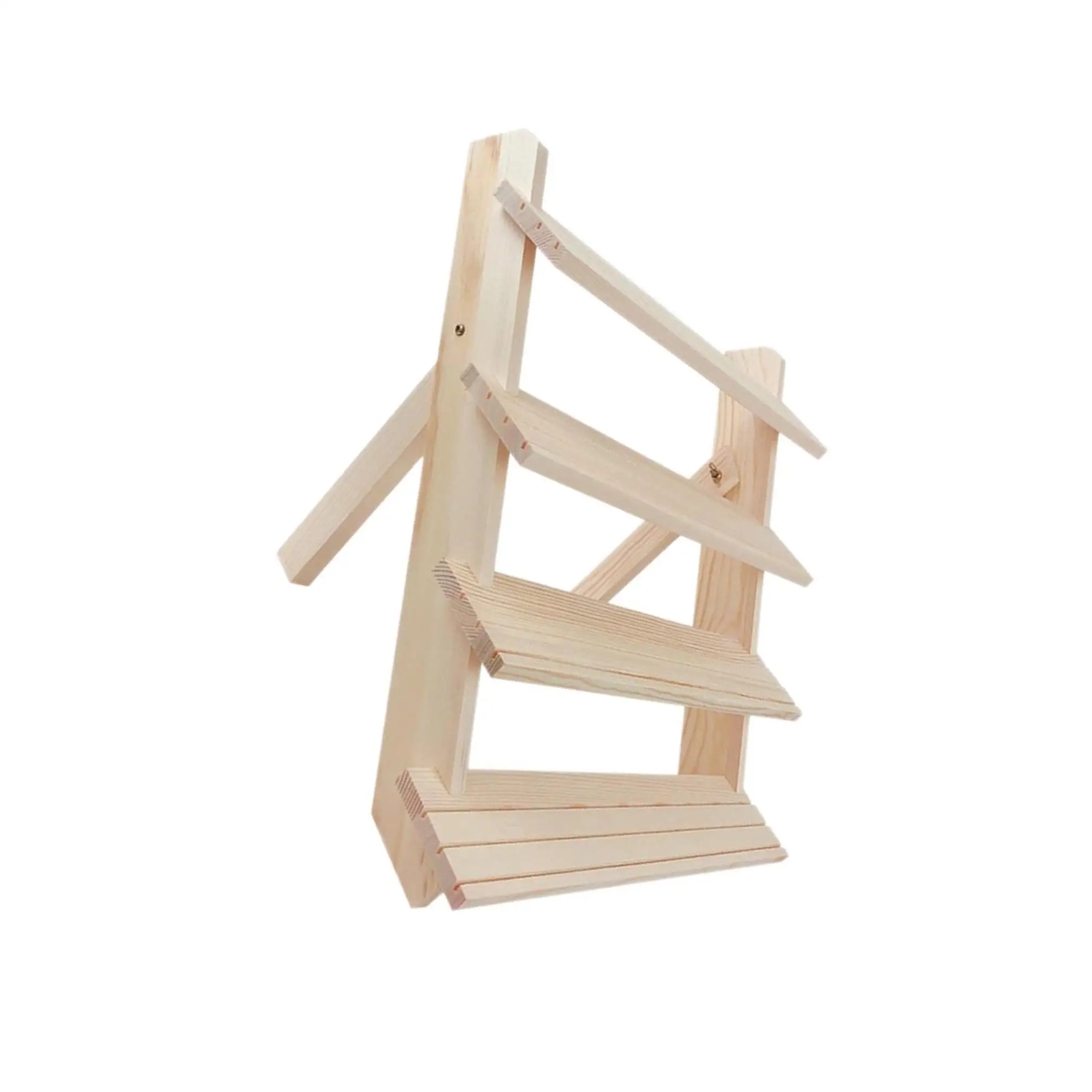 

Подставка для ювелирных украшений, держатель для серег и колец, органайзер из массива дерева, 4 яруса