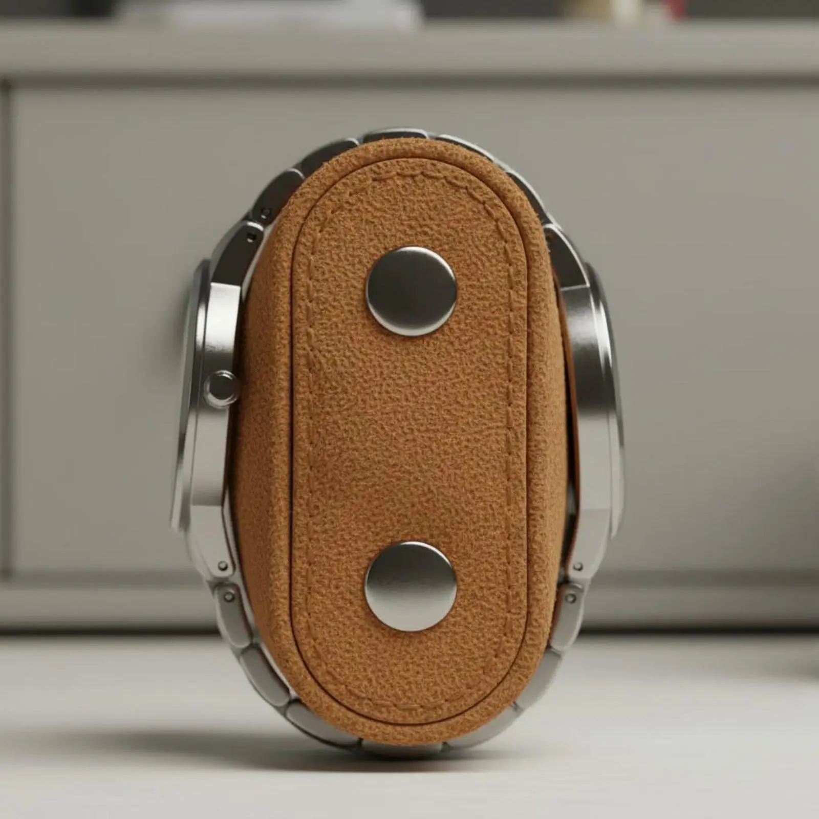 Leather Watch Case Shielded Watch Storage Box Hard for Display