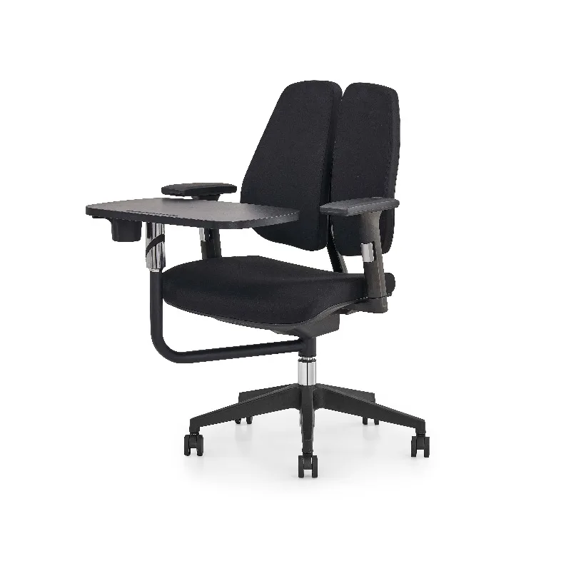 

Hot Selling Double Waist Design Swivel Office Chair with Writing Board Training Chair