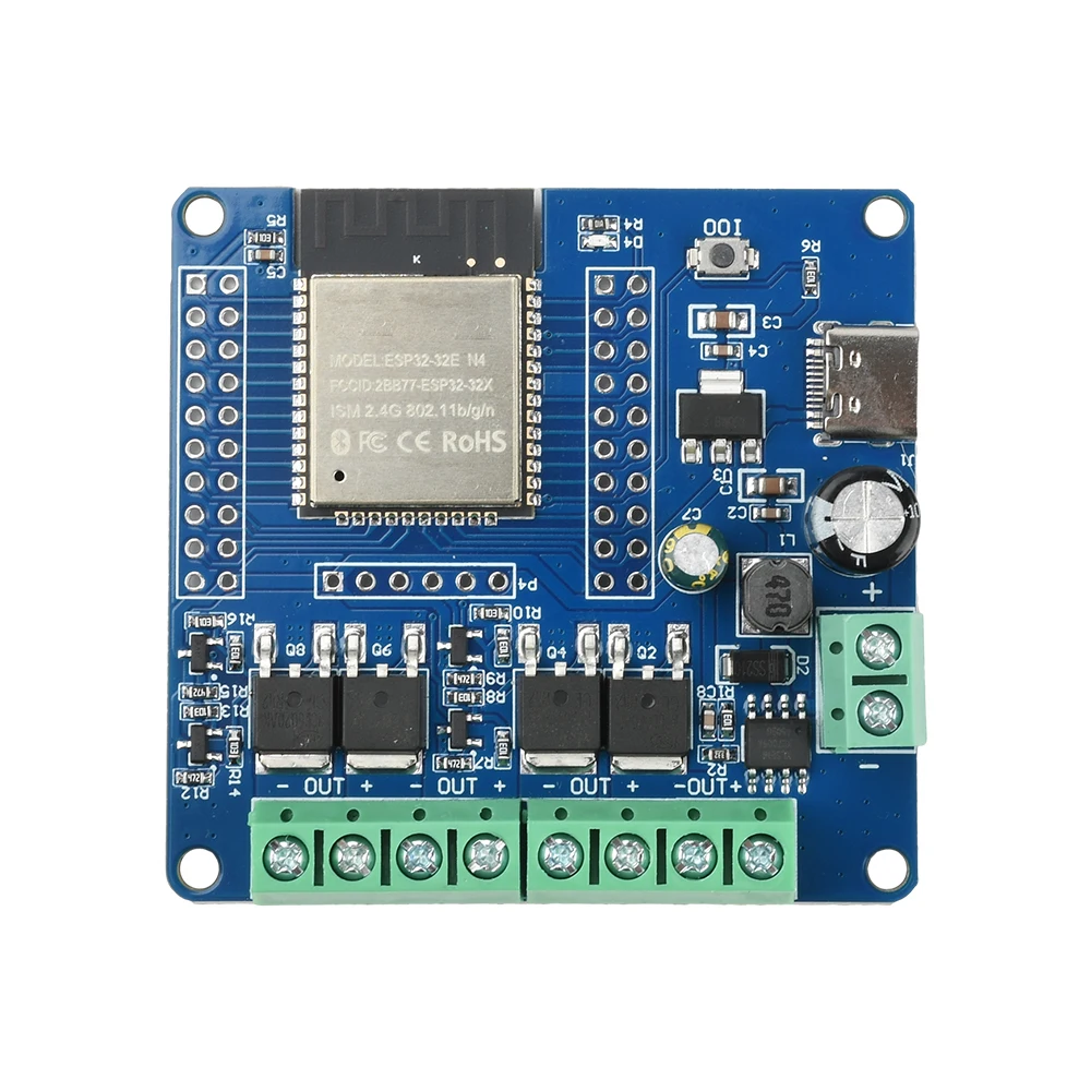 ESP32-32E Wifi Bluetooth Development Board 2/4 MOS Switch Module DC 5-60V Type C for Smart Home