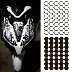 80pcs Hollow and Solid Honeycomb Motorcycle Stickers DIY Scooter Sport Style Waterproof Decoration for Suzuki BMW YAMAHA Honda